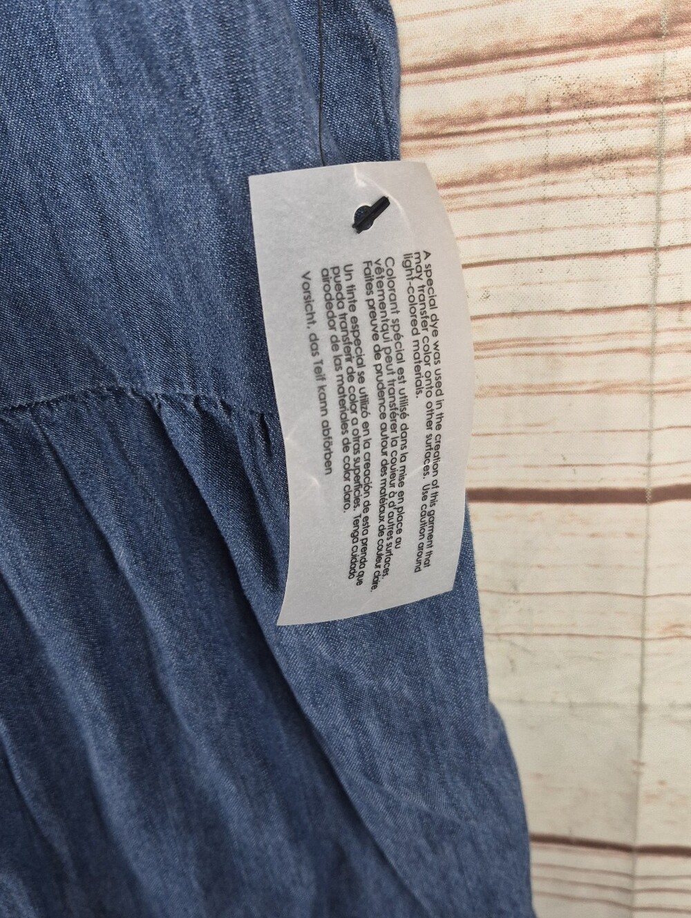Tommy Hilfiger Tiered Chambray Dress Size 16 NWT - Picture 5 of 6